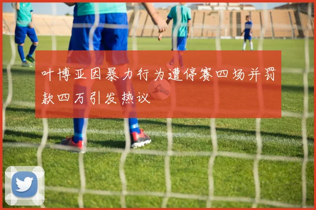 叶博亚因暴力行为遭停赛四场并罚款四万引发热议